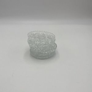 Vintage 1960’s Prescut Clear by ANCHOR HOCKING Coaster Set of 6 Peace